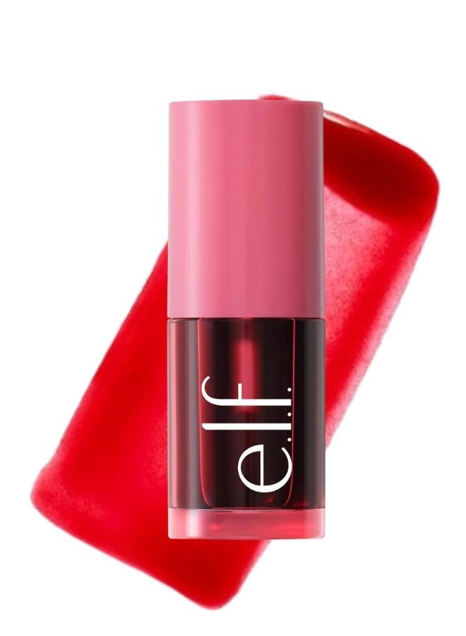 elf e.l.f. Cosmetics Sheer For It Blush Lip & Cheek Tint – Red (Classic Cherry Flush), Lightweight Sheer Liquid Color for Lips & Cheeks, Multi-Use Hydrating Formula, 10 mL - Image 1